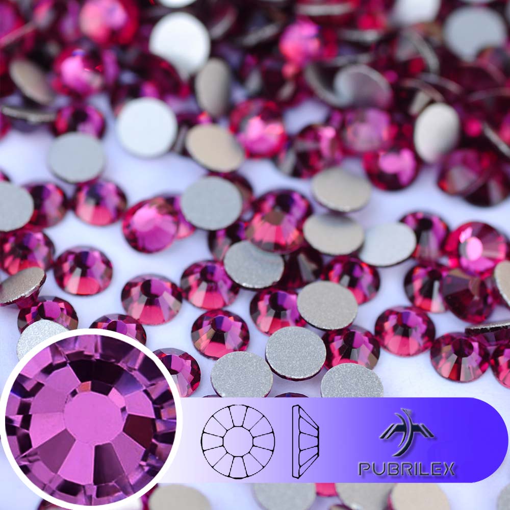 Nail Art Fuchsia - Diamantes de imitación de cristal fucsia