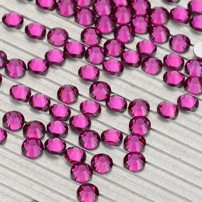 Nail Art Fuchsia - Cristal de SS3-SS50 brillante fucsia, diamantes