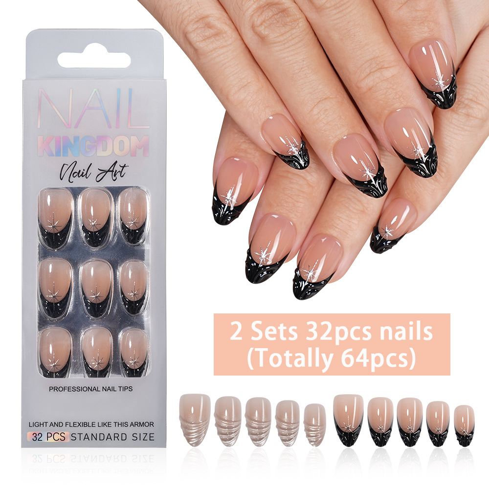Nail Art Full Cat Eye - VITAGWX 64 Uñas Postizas de Almendra,