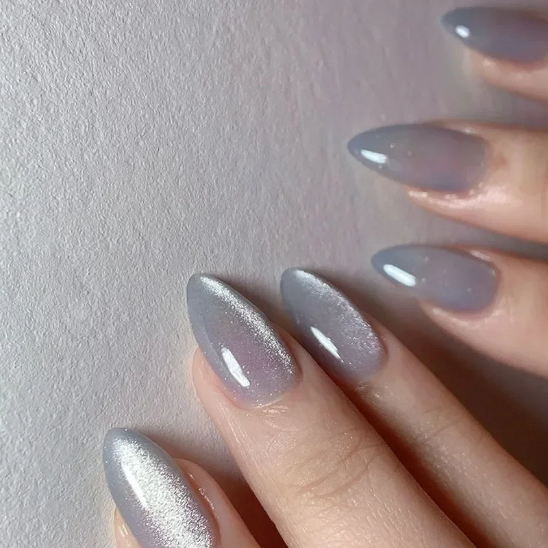 Nail Art Full Cat Eye - 24 Uds. De uñas postizas de