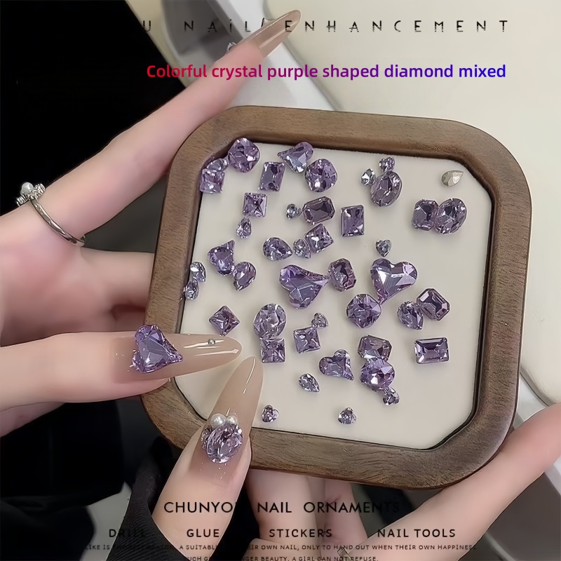 Nail Art Violet - 20/50 Uds Nail Art luz púrpura
