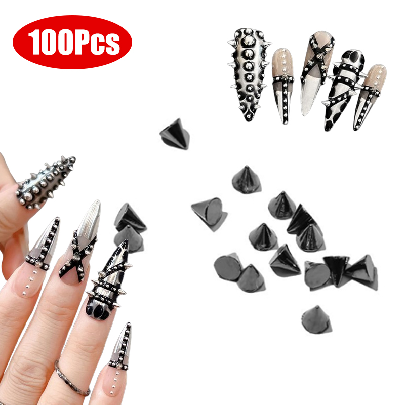 Nail Art Elegan - 100 Uds Punk remache uñas encantos