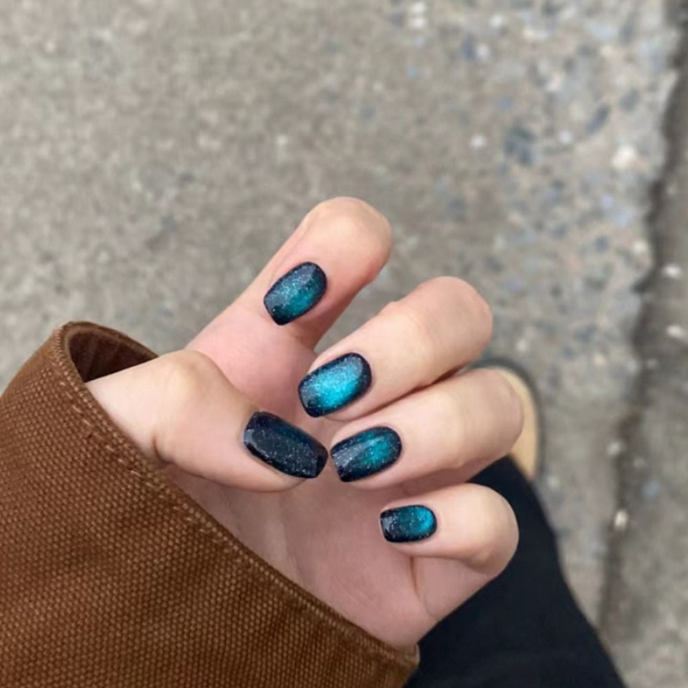 24 Uñas Postizas Reutilizables - Nail Art Full Cat Eye reseña y precio