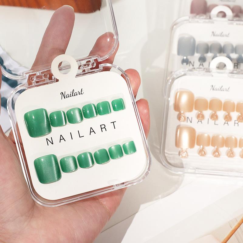 Nuevas 10 Uñas Postizas France - Nail Art Full Cat Eye reseña y precio