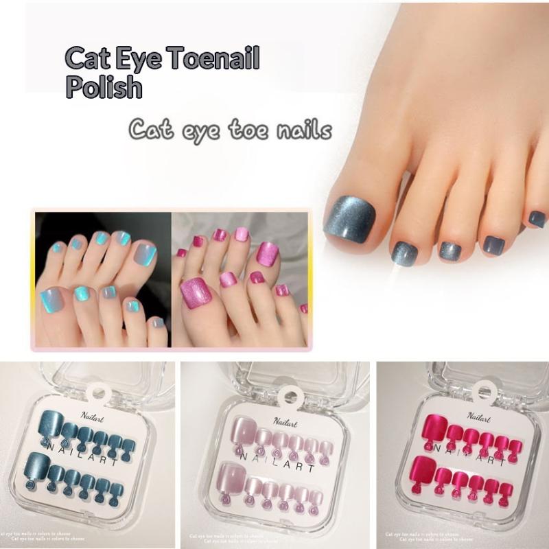 Nuevas 10 Uñas Postizas France - Nail Art Full Cat Eye reseña y precio