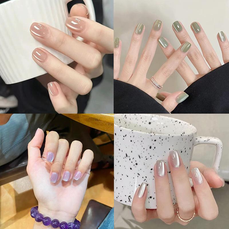 10 Uds. Uñas postizas de moda  - Nail Art Cat Eye Simple reseña y precio