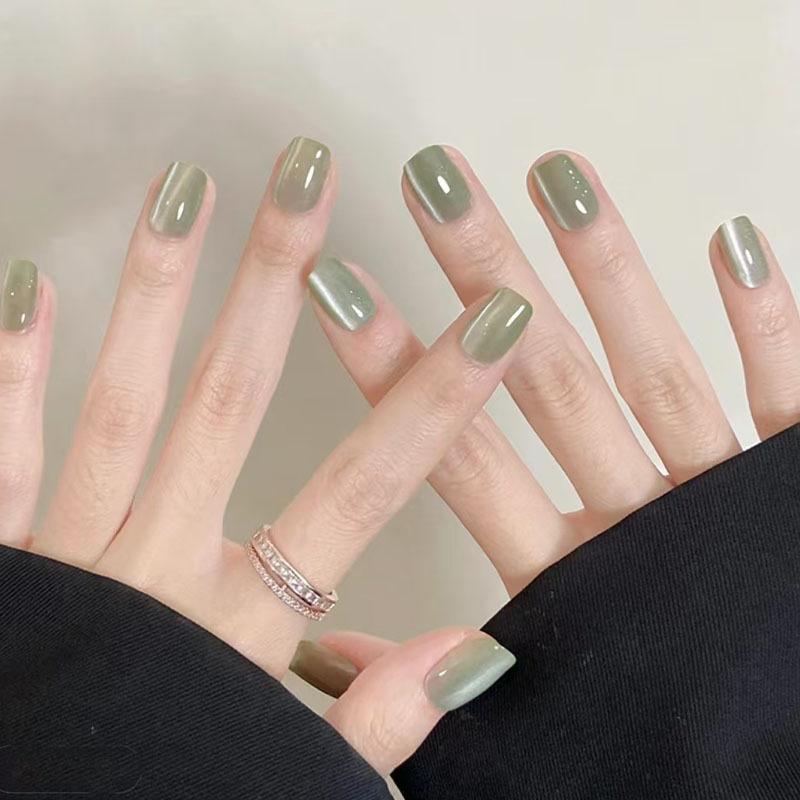 10 Uds. Uñas postizas de moda  - Nail Art Cat Eye Simple reseña y precio