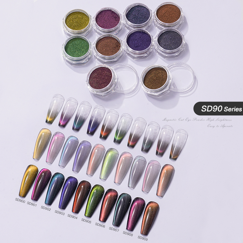 HNDO-polvo magnético de ojo de - Nail Art Yellow reseña y precio