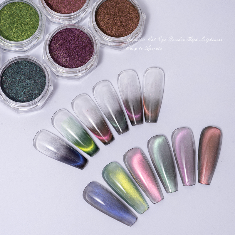 HNDO-polvo magnético de ojo de - Nail Art Yellow reseña y precio
