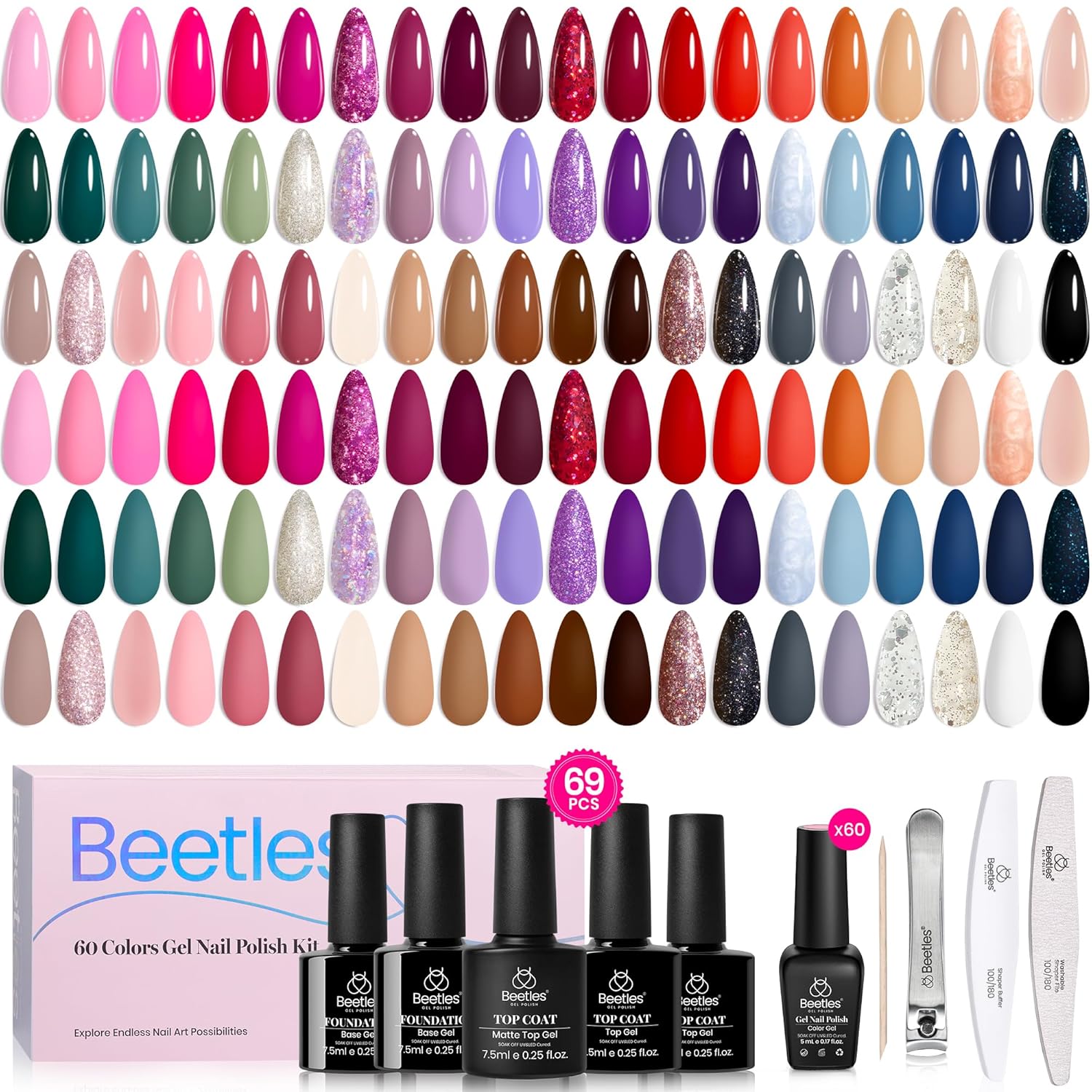 Set de Esmalte de Uñas en Gel  - Nail Art Violet reseña y precio