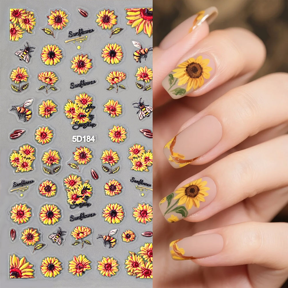 1/4 piezas de pegatinas 5D en  - Nail Art Yellow reseña y precio