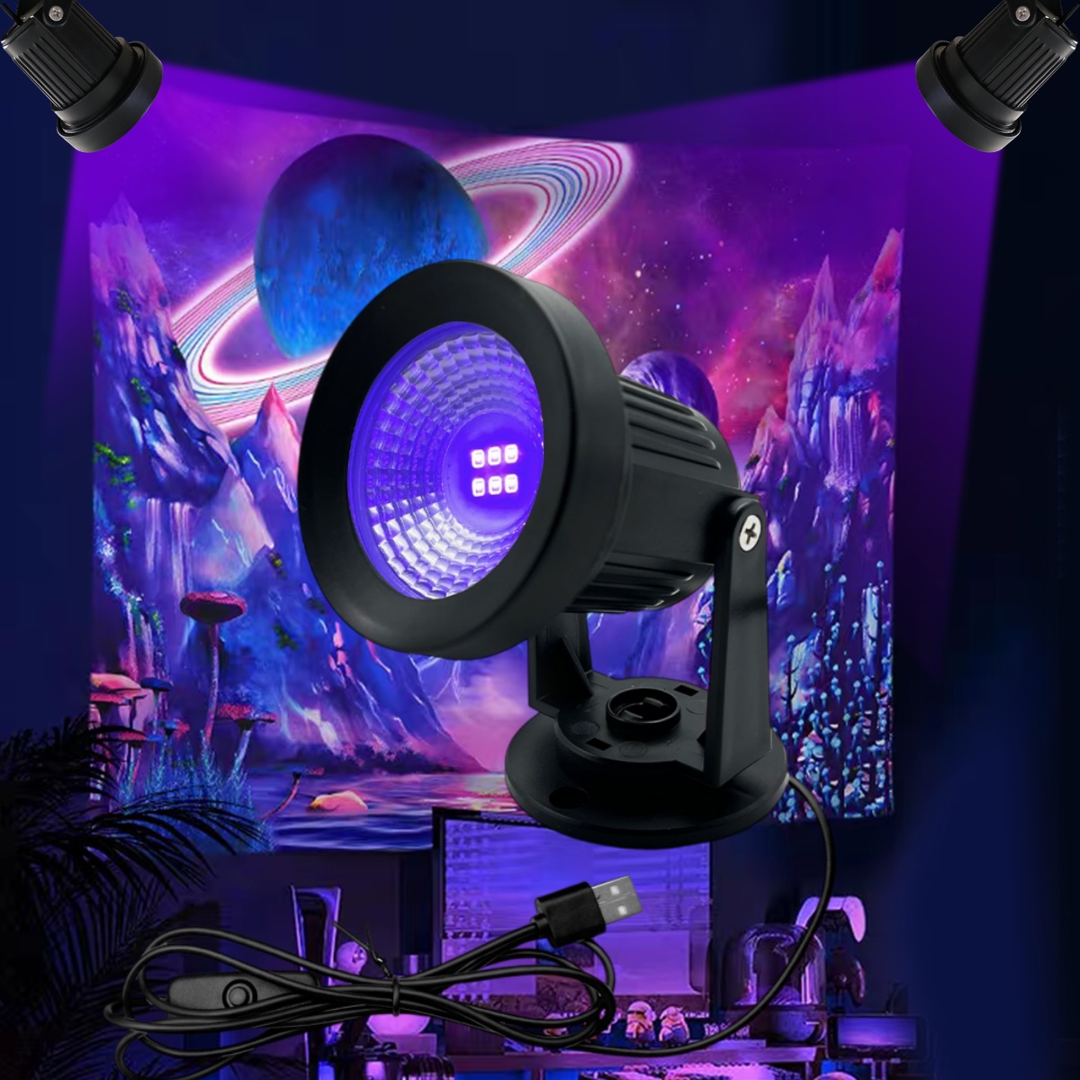 Luz negra de 395nm, lámpara ul - Nail Art Violet reseña y precio