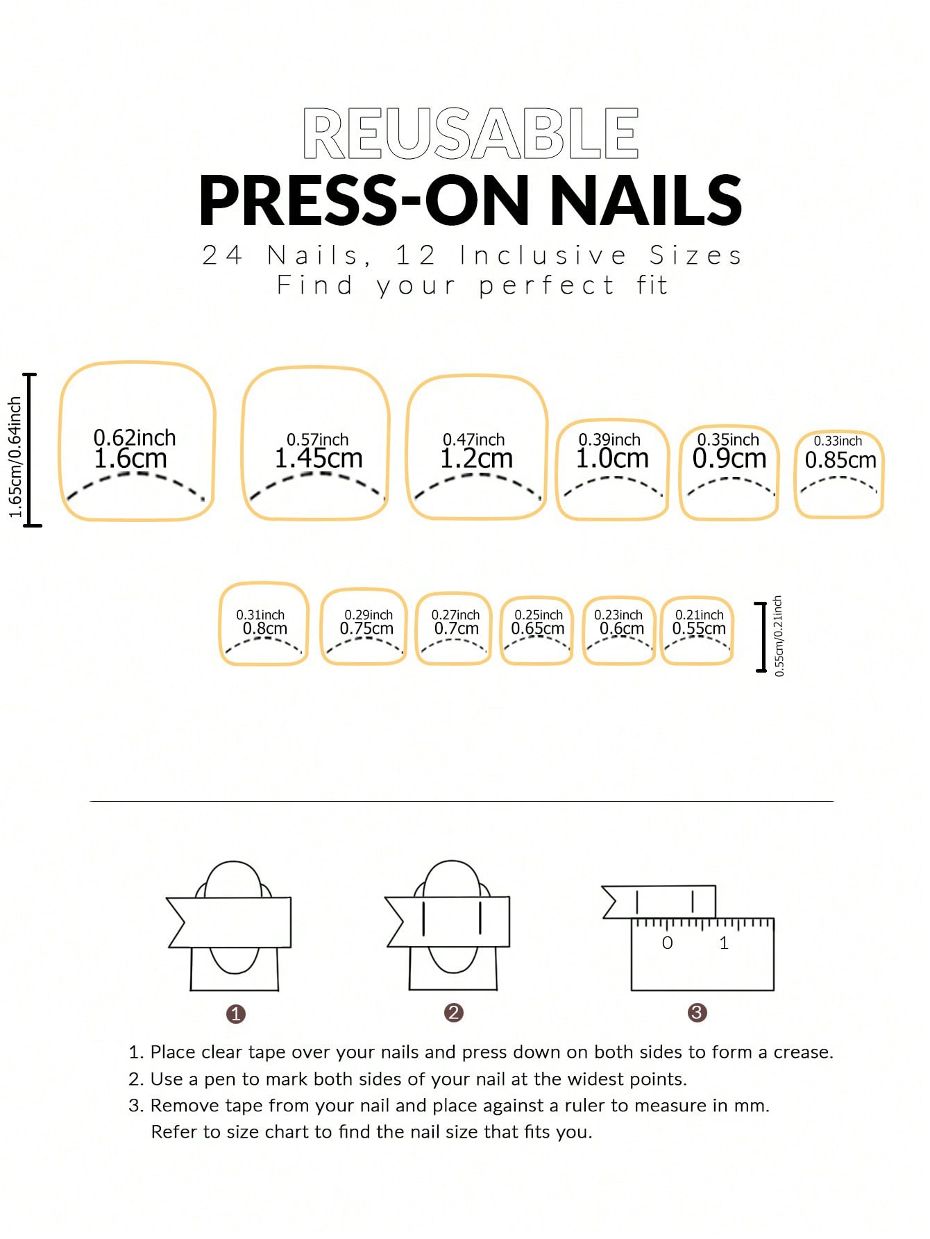 24 Uñas Postizas Cortas Cuadra - Nail Art Full Cat Eye reseña y precio