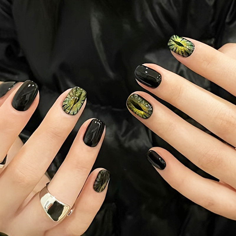 Uñas postizas cortas para muje - Nail Art Full Cat Eye reseña y precio