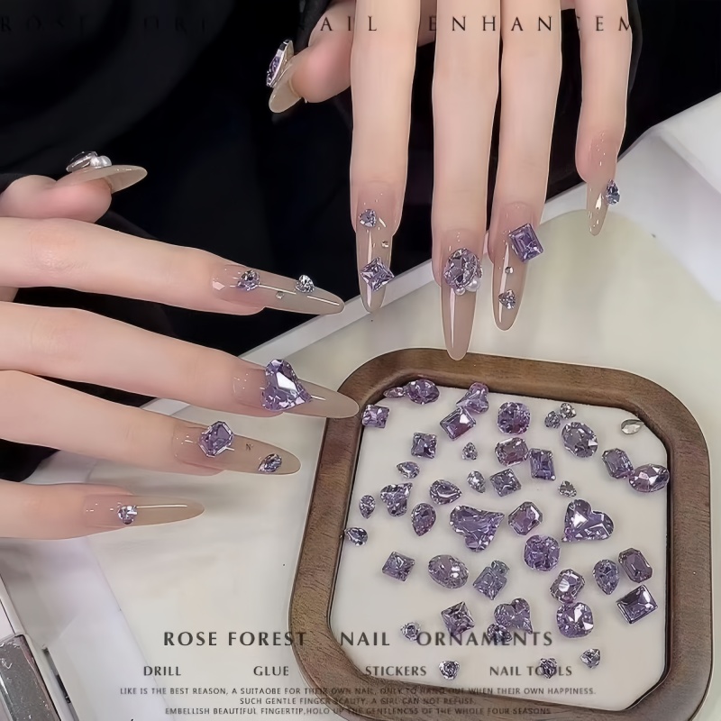 20/50 Uds Nail Art luz púrpura - Nail Art Violet reseña y precio