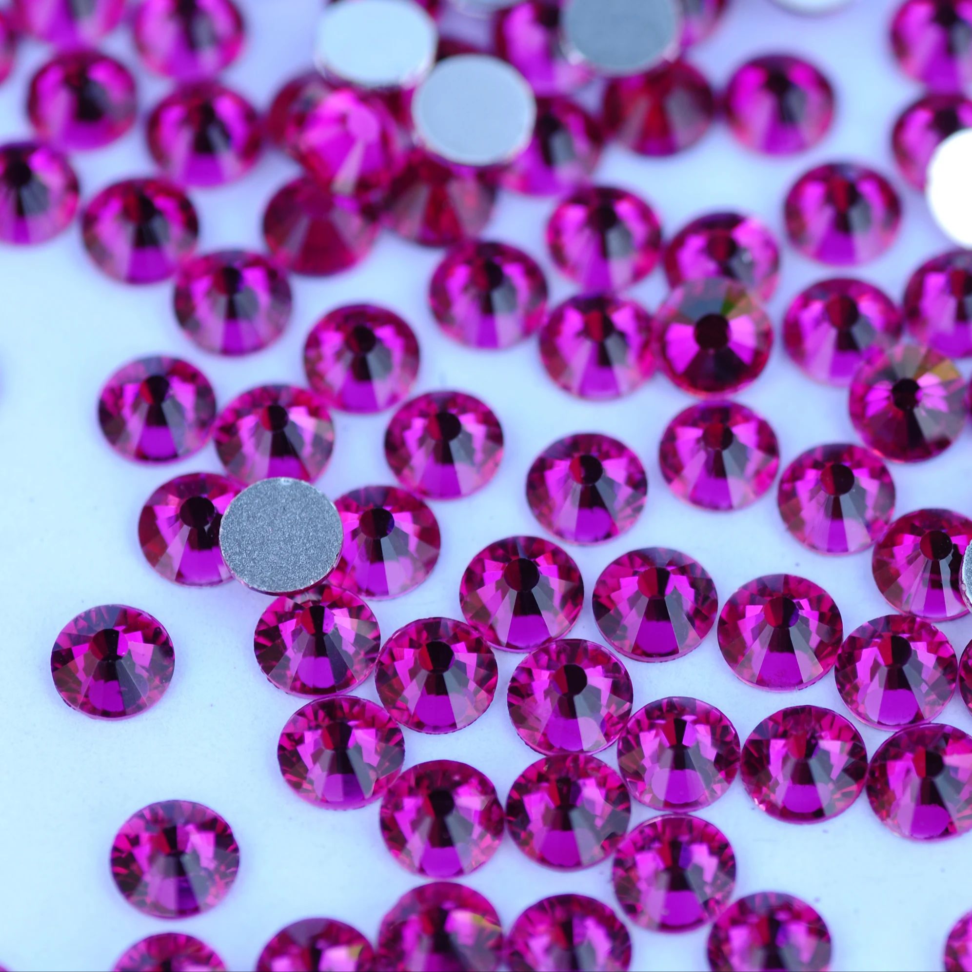 Piedras de Cristal Planas con  - Nail Art Fuchsia reseña y precio