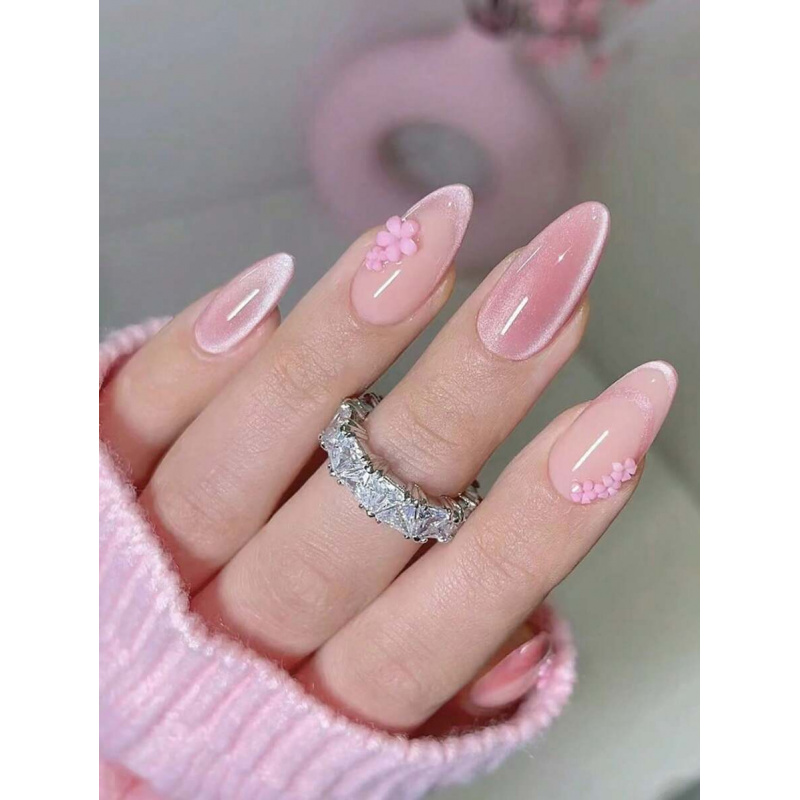 10 Uds. De uñas medianas hecha - Nail Art Cat Eye Simple reseña y precio