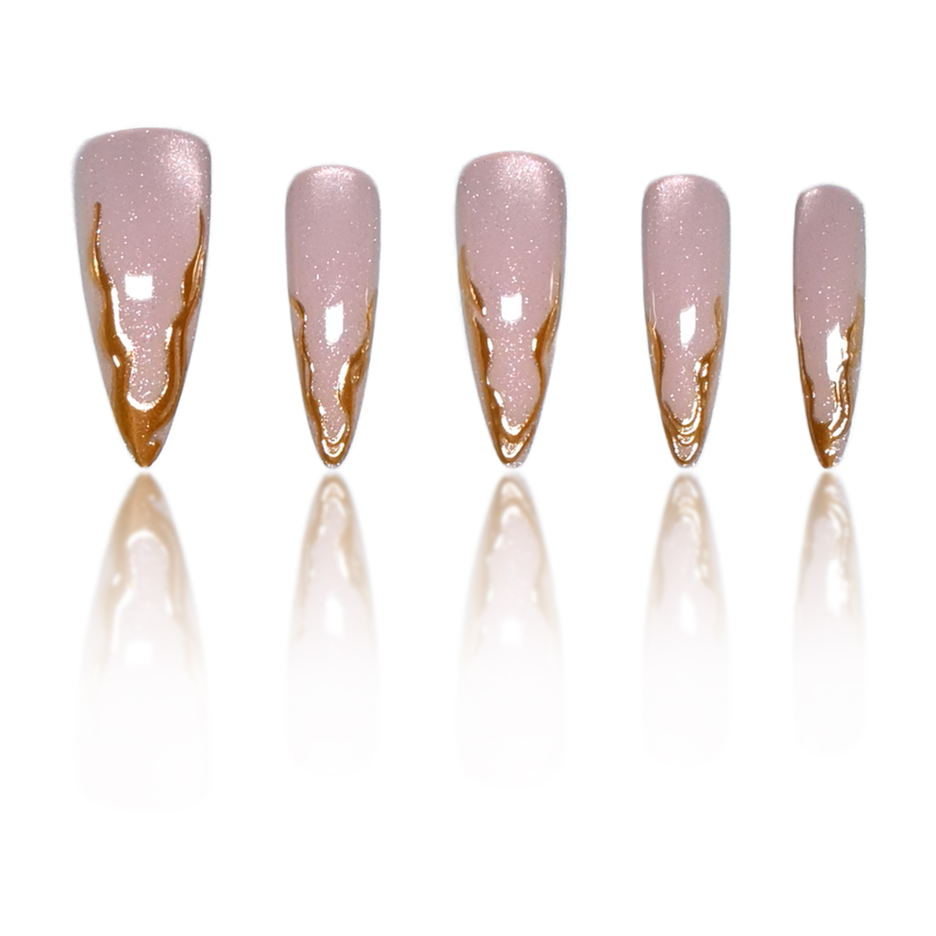 Uñas Postizas Almendradas con  - Nail Art Cat Eye Simple reseña y precio