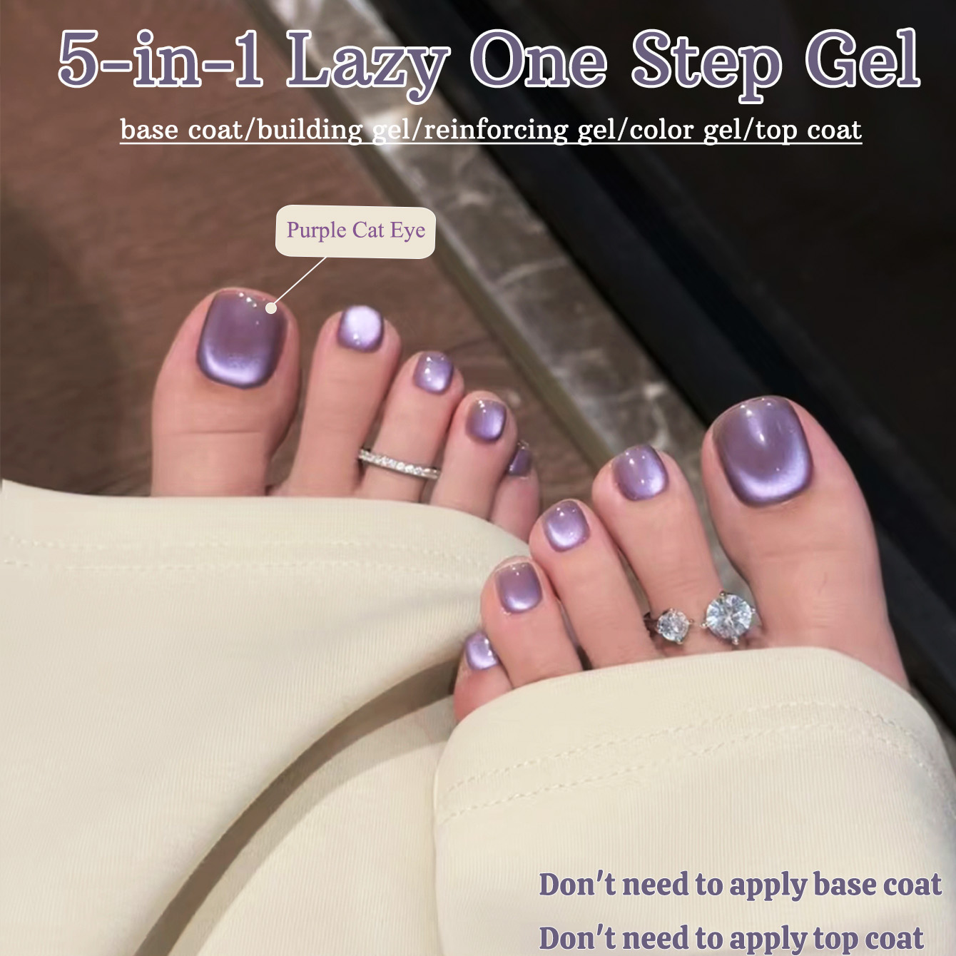 1 unidad PSK Popular 5 en 1 Ge - Nail Art Violet reseña y precio