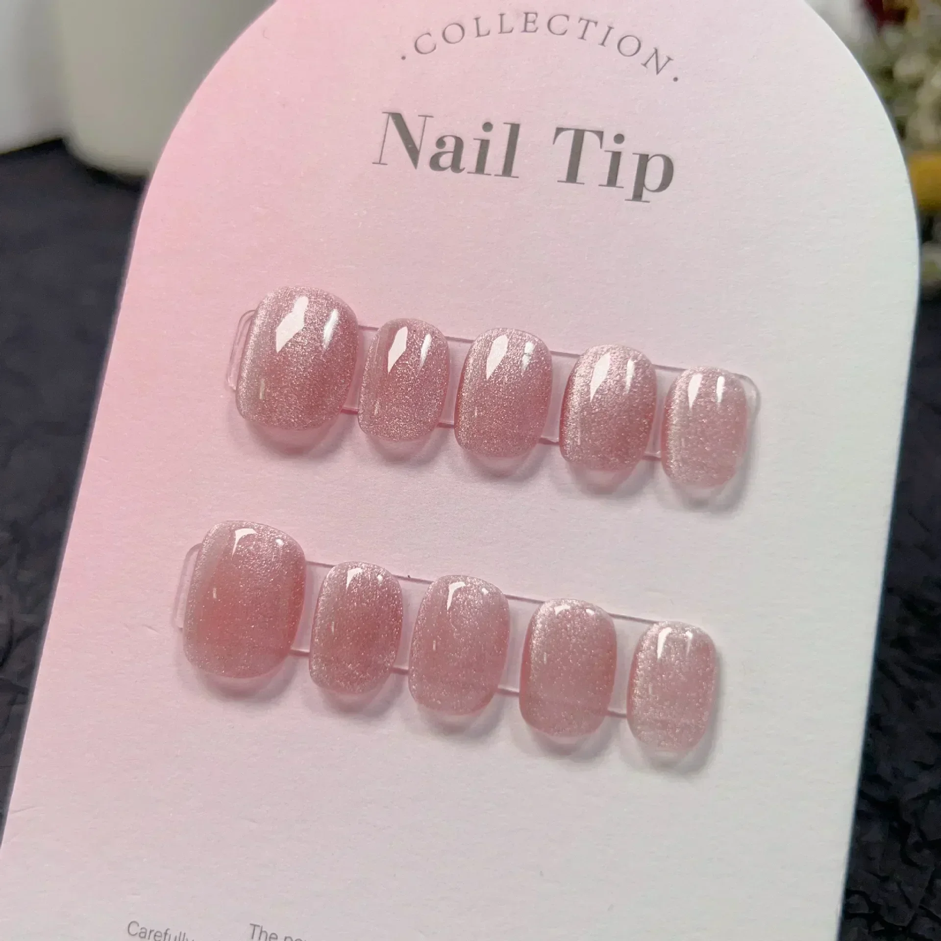 10 Uñas Postizas Cortas Hechas - Nail Art Full Cat Eye reseña y precio